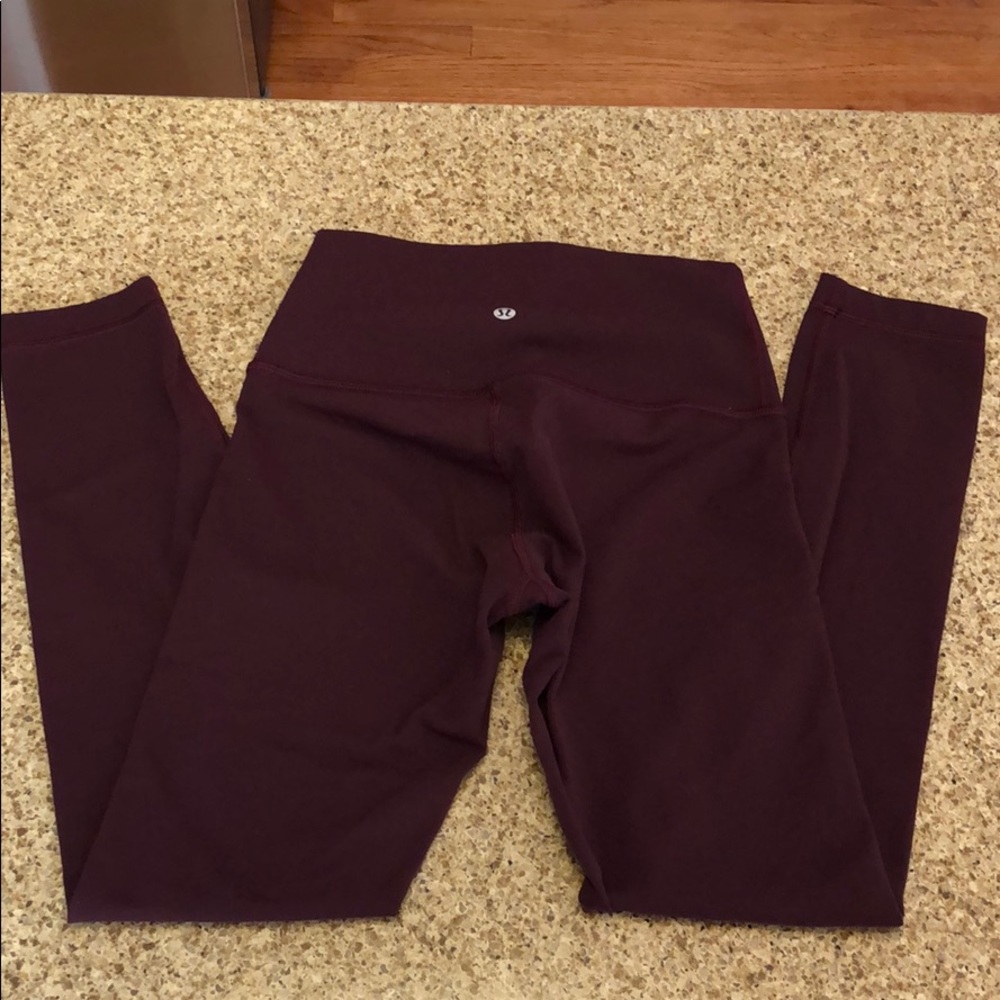 Lululemon Wunder Under Full on Luon 25” Maroon